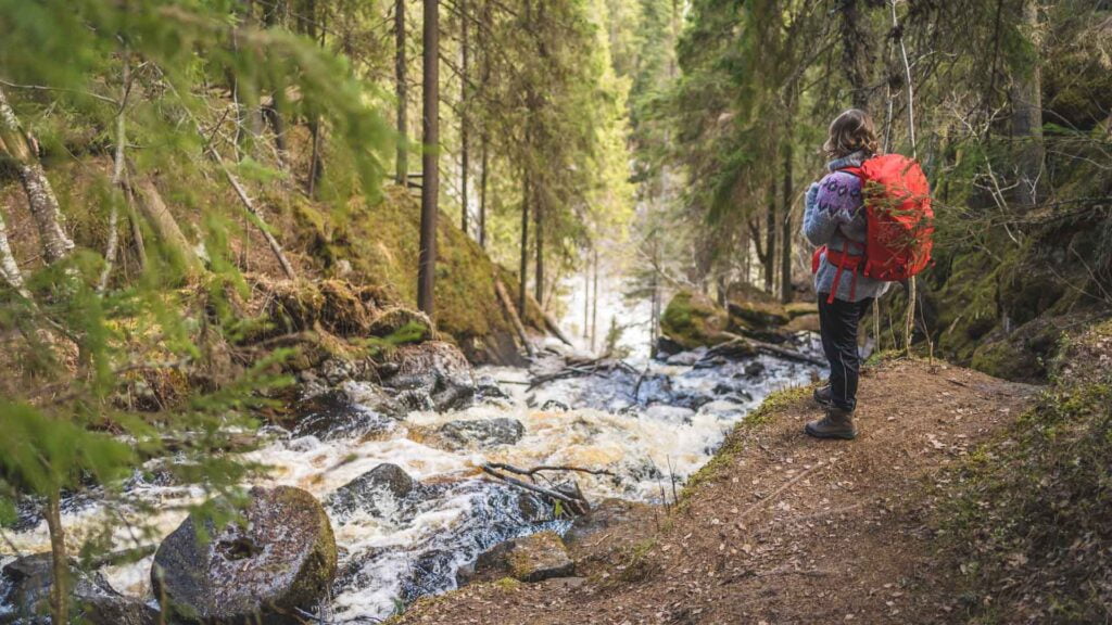 lähiretkeily Tahkolta käsin Maaningan Korkeakoskelle